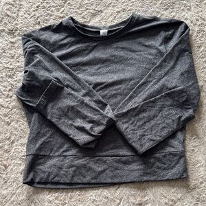 Old Navy Charcoal Gray Long Sleeve Crewneck Sweatshirt